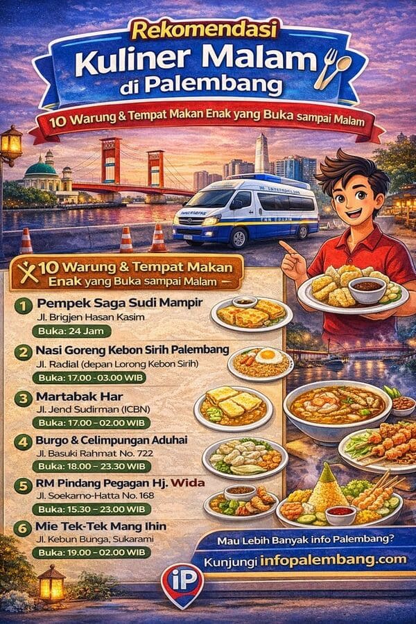Rekomendasi Kuliner Malam di Palembang